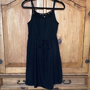 Mossimo Drawstring Black Dress